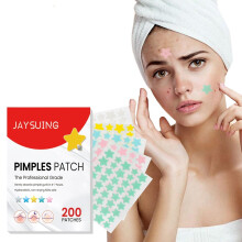 Hydrocolloid Pimple Patches with Playful Star Design, Colorful Acne Spot Stickers for Face Women, 200pcs