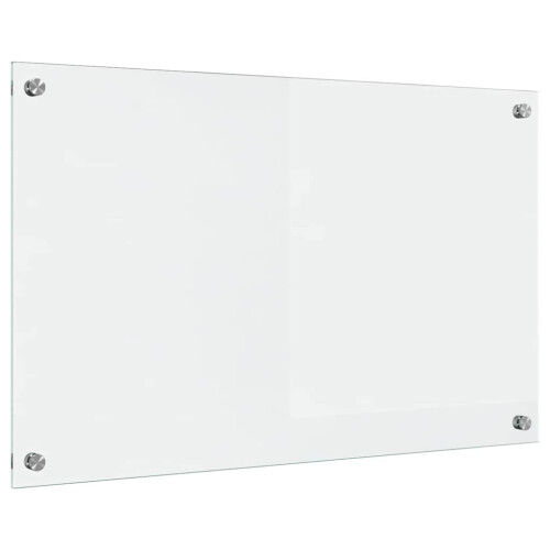 Berkfield Kitchen Backsplash Transparent 80 x 50 cm Tempered Glass 1
