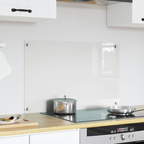 Berkfield Kitchen Backsplash Transparent 80 x 50 cm Tempered Glass 2