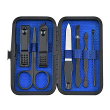 Manicure Set 9 Piece Stainless Steel Nail Clippers Kit with Anti Slip Grip for Travel and Home Grooming Red