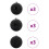 Berkfield Christmas Bauble Set XL 9 pcs Black Plastic 3