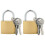 Berkfield U Lock with Keys 2 pcs Brass Iron 2