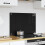 Berkfield Kitchen Backsplash Black 70 x 50 cm Tempered Glass 3