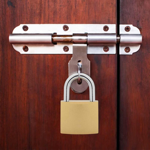 Berkfield U Lock with Keys 2 pcs Brass Iron 2