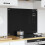 Berkfield Kitchen Backsplash Black 80 x 60 cm Tempered Glass 3
