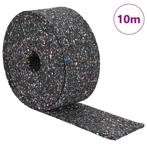 Berkfield Rubber Granulate Roll Black 1000 x 8 x 0.6 cm Rubber 1