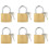 Berkfield U Lock with Keys 6 pcs Brass Iron 3