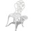 Berkfield Bistro Chairs 2 pcs Cast Aluminium White 2