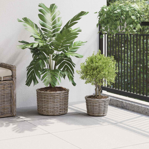 Berkfield Planter Basket with Storage 2 pcs Grey 2