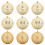 Berkfield Christmas Bauble Set XL 9 pcs Gold Plastic 2