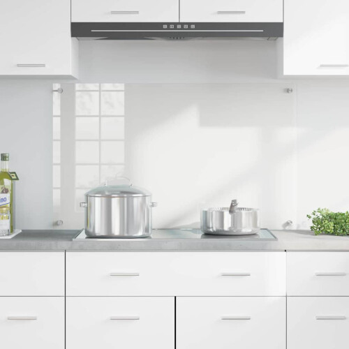 Berkfield Kitchen Backsplash Transparent 100 x 60 cm Tempered Glass 2
