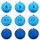 Berkfield Christmas Bauble Set XL 9 pcs Blue Plastic 2
