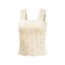 Tops Cortos de Tirantes Anchos con Cuello Cuadrado para Mujer, Tops Florales para Salir, Tops Cortos Ajustados con Ribete de Lechuga, Abeja M