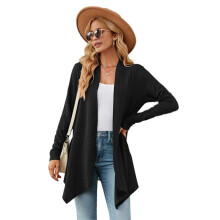 Cardigan for Women Dressy Casual Long Sleeve Open Front Cardigan Sweaters Black XL