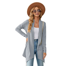 Cardigan for Women Dressy Casual Long Sleeve Open Front Cardigan Sweaters Gray XL
