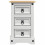 Berkfield Bedside Table Corona White 35 x 32.5 x 58 cm Solid Pine Wood 6