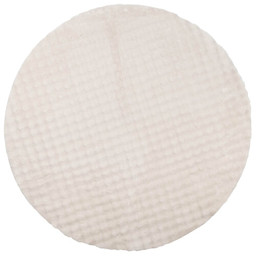Berkfield Area Rugs Round SIROLO Beige ò 120 CM Polyester 1
