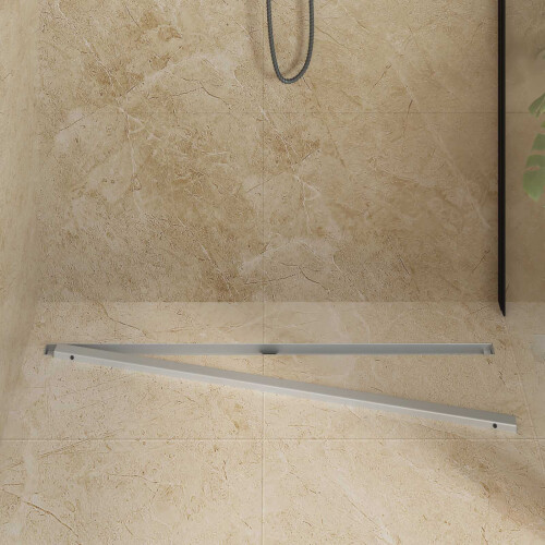 Berkfield 360 Shower Drain with Slim Model Silver 100 cm 2