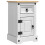 Berkfield Bedside Table Corona White 35 x 32.5 x 58 cm Solid Pine Wood 2