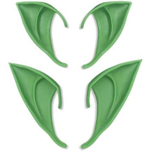Green Soft Elf Ears 2 Pairs Fairy Pixie Ear Tips for Cosplay Halloween Costume