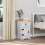 Berkfield Bedside Table Corona White 35 x 32.5 x 58 cm Solid Pine Wood 4