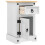 Berkfield Bedside Table Corona White 35 x 32.5 x 58 cm Solid Pine Wood 5