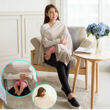 Breathable Cotton Nursing Cover and Breastfeeding Scarf with Adjustable Button for All‑Season Comfort