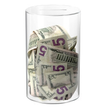 Piggy Bank for Adults Medium Clear Coin Bank with Break to Open Design and Transparent Savings Display
