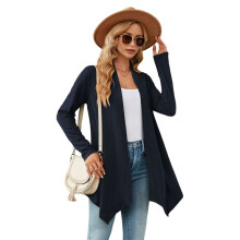 Cardigan for Women Dressy Casual Long Sleeve Open Front Cardigan Sweaters Navy M