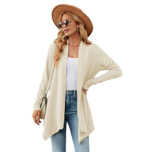 Cardigan for Women Dressy Casual Long Sleeve Open Front Cardigan Sweaters Apricot S