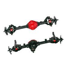 RC Axle Set for SCX10 D90 1/10 Crawler, Heavy Duty CNC Machined Metal Front and Rear Axles Upgrade
