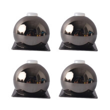 4pcs Gun Black Large Metal Sofa Legs Heavy Duty Furniture Replacement Round Ball Design AntiSlip Rustproof