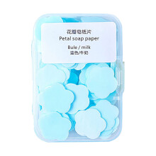 Travel Soap Paper Disposable Hand Washing Sheets Portable Soap Tablets Compact for Camping Hiking Blue
