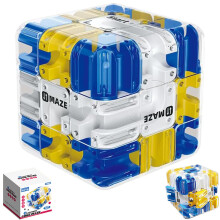 3D Maze Ball Cube Blue Large Rolling Ball Puzzle Game Fun Brain Teaser Toy for Adults Teens
