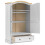Berkfield Wardrobe Corona White 101 x 52 x 170 cm Solid Pine Wood 5