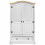 Berkfield Wardrobe Corona White 101 x 52 x 170 cm Solid Pine Wood 6