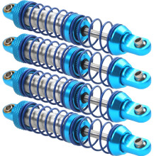4Pcs 80mm Blue CNC Aluminum OilFilled Adjustable RC Shock Absorbers for 1/10 Crawler Upgrade