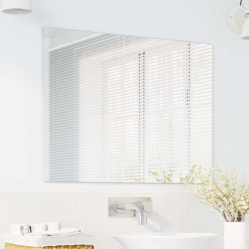 Berkfield Wall Mirror Rectangular 80 x 60 cm Tempered Glass 2