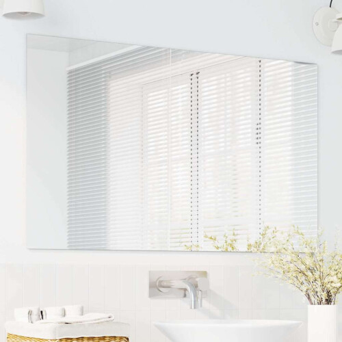 Berkfield Wall Mirror Rectangular 100 x 60 cm Tempered Glass 2