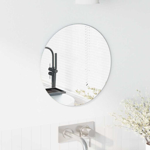Berkfield Wall Mirror Round ò 40 cm Tempered Glass 2