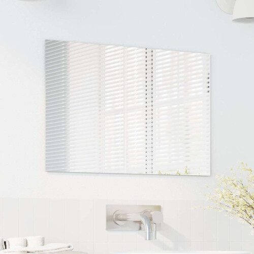 Berkfield Wall Mirror Rectangular 60 x 40 cm Tempered Glass 2