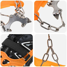 Berkfield Ice Cleats for Shoes Orange XL Stainless Steel