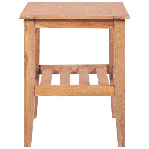 Berkfield Coffee Table 40x40x50 cm Square Solid Teak 2