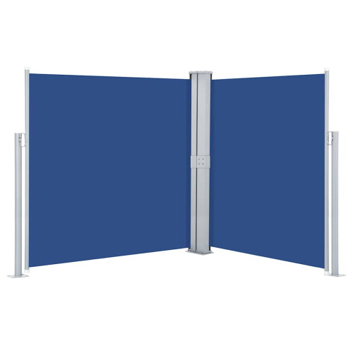 Berkfield Retractable Side Awning Blue 140x600 cm 1