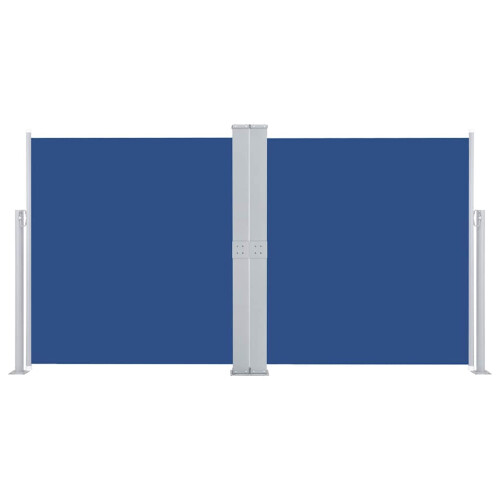 Berkfield Retractable Side Awning Blue 140x600 cm 2