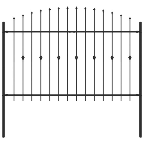 Berkfield Spike Fence Asten Black 1