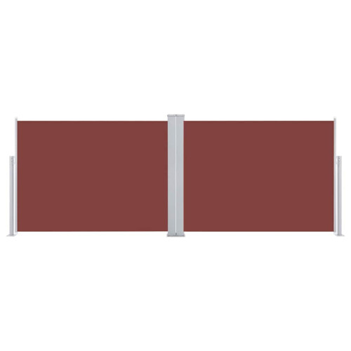 Berkfield Retractable Side Awning Brown 120x1000 cm 2