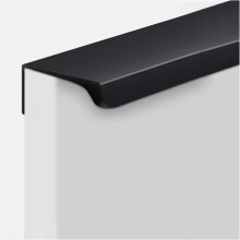 Matte Black Concealed Cabinet Handles, Aluminum Alloy Recessed Drawer Pulls with Flush Right Angle Design