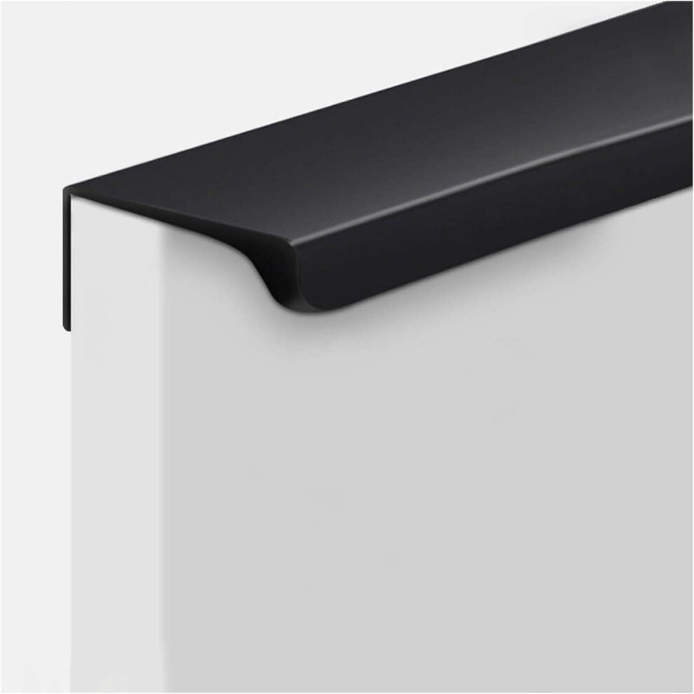 Matte Black Concealed Cabinet Handles, Aluminum Alloy Recessed Drawer Pulls With Flush Right Angle Design 9045646601113