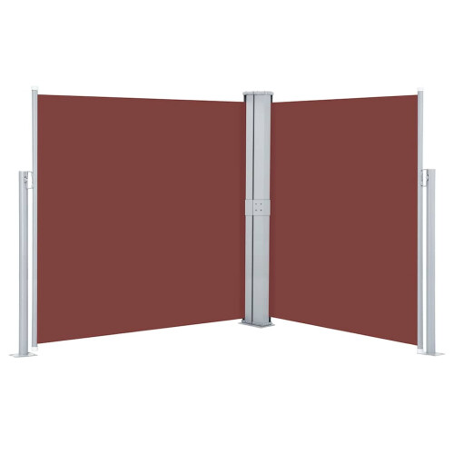 Berkfield Retractable Side Awning Brown 140x600 cm 1